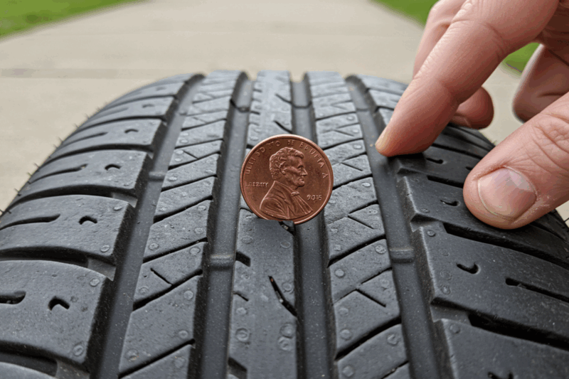 How to Check Your Tire Tread Depth at Home [No Tools Needed]